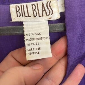 Purple Vintage 1980’s Bill Blass silk women’s tracksuit
